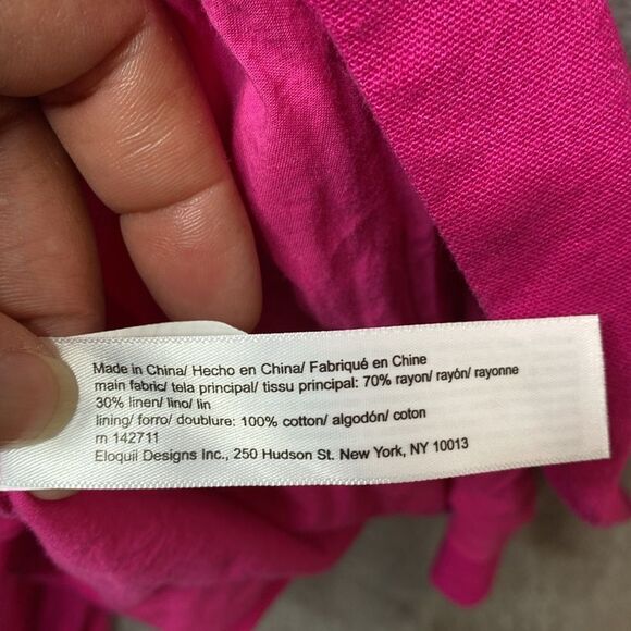 ELOQUII Blazer Linen Blend Barbie Pink Size 18 - Picture 9 of 11